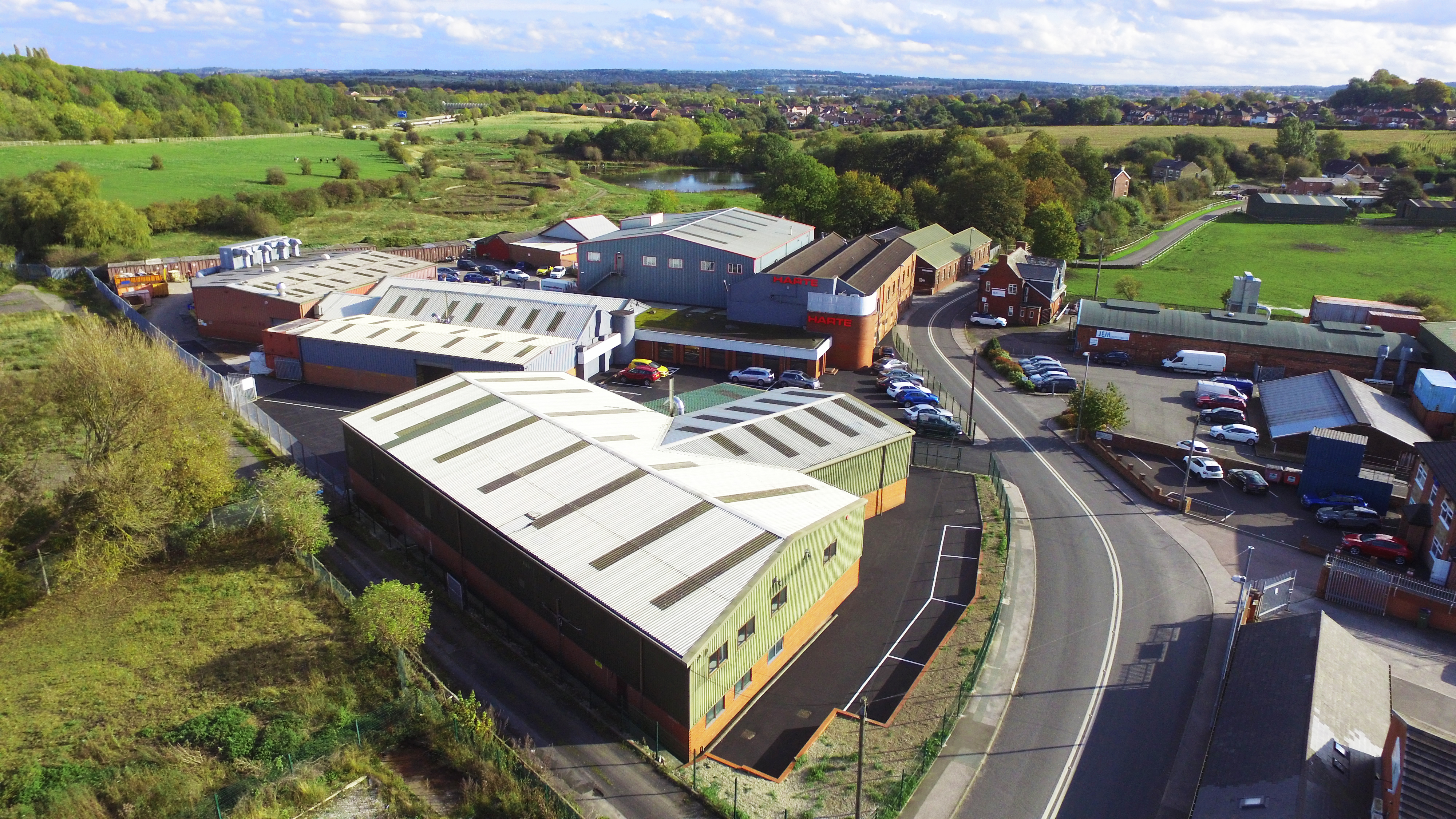 Harte Woodworking external aerial photo